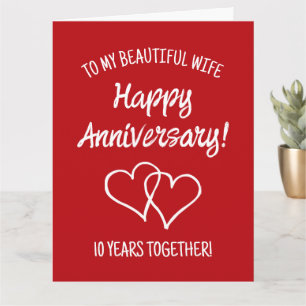 Carte de voeux Romantic Happy Anniversary pour fem