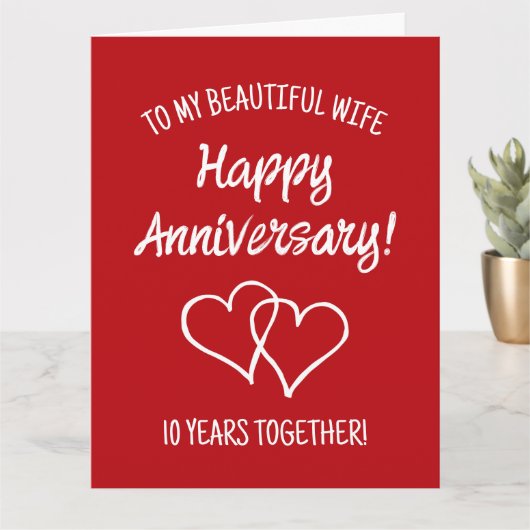 Carte de voeux Romantic Happy Anniversary pour fem (Petite plante)
