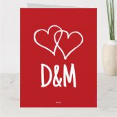 Carte de voeux Romantic Happy Anniversary pour fem (Dos)