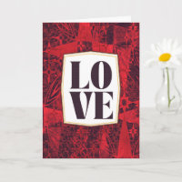 Carte de vœux romantique au chocolat rouge audacie