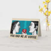 CARTE DE VŒUX ROMANTIQUE AUTOUR DU CAFÉ (Fleur jaune)