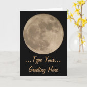 Carte de voeux romantique de blanc de Pleine lune (Fleur jaune)