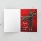 Carte de voeux romantique d'épouse (Intérieur)