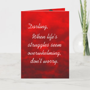 Carte de voeux romantique d'épouse