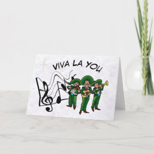 Carte de voeux romantique du groupe Mariachia mexi