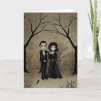 Carte de vœux Romantique Gothique