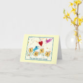 Carte de voeux romantique Meow (Fleur jaune)