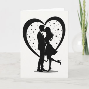 Carte de vœux Romantique Minimaliste pour un Baise