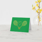 Carte de vœux romantique pour partenaire de tennis (Fleur jaune)