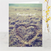 Carte de voeux romantique surdimensionnée Coeur da (Fleur jaune)