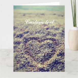 Carte de voeux romantique surdimensionnée Coeur da