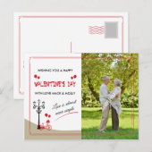 Carte de voeux romantique Valentines jour (Devant / Derrière)