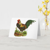 Carte de voeux Rooster (Fleur jaune)