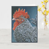 Carte de voeux "Rooster 2" (Fleur jaune)