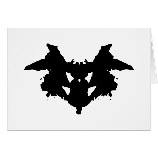 Carte de voeux Rorschach Inkblot (Devant horizontal)