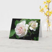 Carte de voeux rose (Fleur jaune)