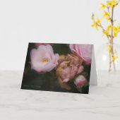 Carte de voeux rose (Fleur jaune)