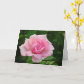 Carte de voeux rose (Fleur jaune)