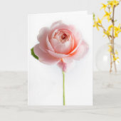 Carte de voeux rose (Fleur jaune)