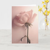 Carte de voeux rose (Fleur jaune)