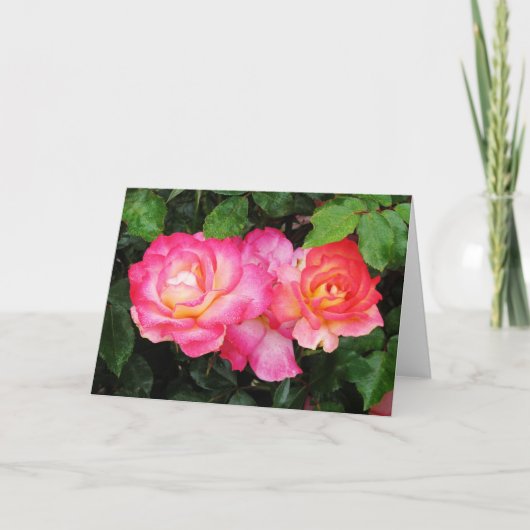 Carte de voeux rose (Devant)
