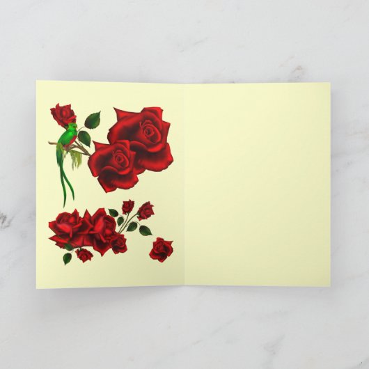 Carte de voeux rose (Intérieur)