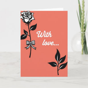 Carte de vœux Rose Avec Amour