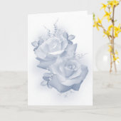 Carte de vœux Rose bleue (Fleur jaune)