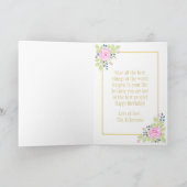 Carte de voeux Rose Blueberry Fancy Happy Birthday (Intérieur)