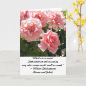 Carte de voeux rose-clair de citation de (Fleur jaune)