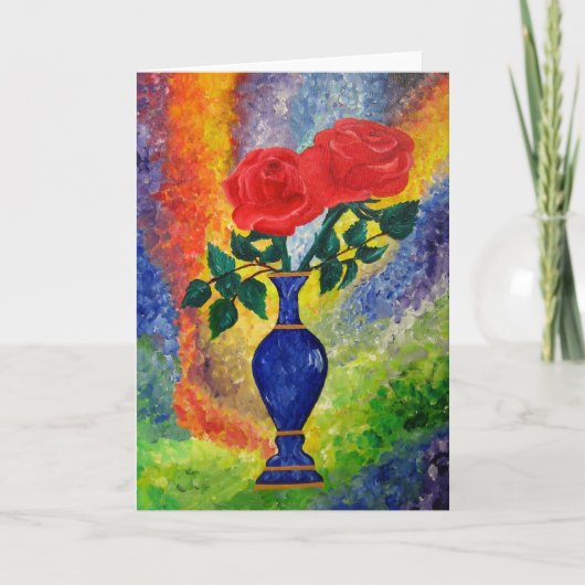 Carte de voeux Rose classique (Devant)