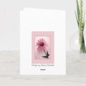 Carte de voeux rose de Coneflower (Dos)