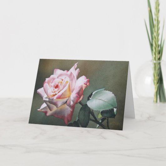 Carte de voeux rose de crépuscule (Devant)