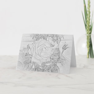 Carte de voeux rose de feuille de coloration