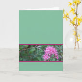 Carte de voeux rose de fleur sauvage (Fleur jaune)