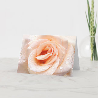 Carte de voeux rose de goutte de pluie