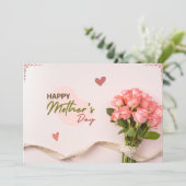 Carte de voeux Rose de la fête des mères (Debout devant)