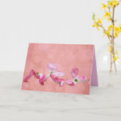 Carte de voeux rose du cornouiller I (Fleur jaune)