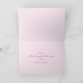 Carte De Voeux Rose Et Dentelle (Intérieur)