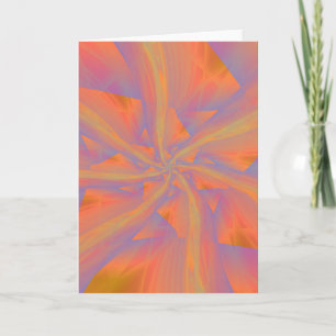 Carte de voeux rose et violette orange de bras en
