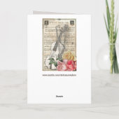 Carte de voeux rose et violon (Dos)