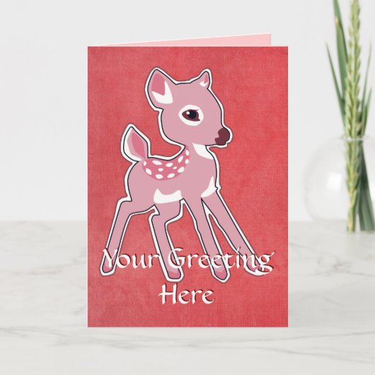 Carte de voeux Rose Fawn (Devant)