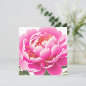 Carte de voeux rose floral (Debout devant)