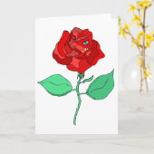 Carte de voeux Rose impitoyable (Fleur jaune)