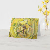 Carte de voeux Rose Jaune (Fleur jaune)