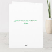 Carte de voeux rose jaune (Dos)