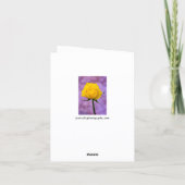 Carte de vœux rose jaune unique (Dos)