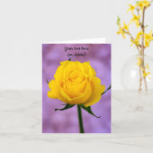 Carte de vœux rose jaune unique (Fleur jaune)