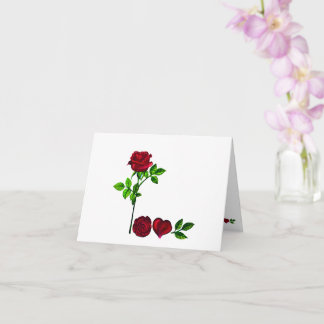 Carte de vœux rose L O V E peinte à la main