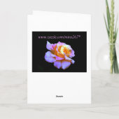 Carte de voeux rose Merci (Dos)